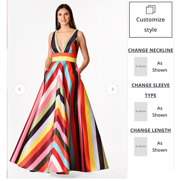 eshakti Dresses & Skirts - eShakti Colorful Striped Maxi Dress